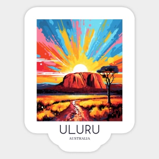 A Pop Art Travel Print of Uluru / Ayers Rock - Australia Sticker